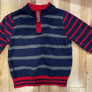 Hanna Andersson Navy and Red Striped Sweater